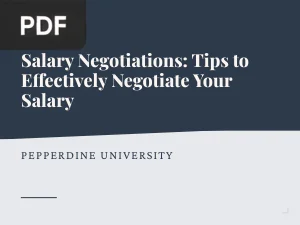 Salary Negotiations: Tips to Effectively Negotiate Your Salary