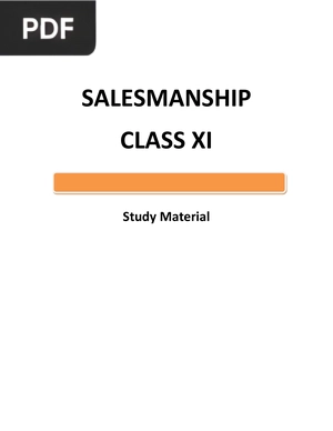 Salesmanship Study Material