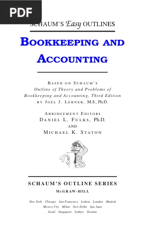 Schaum's Easy Outlines: Bookkeeping and Accounting