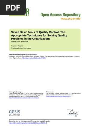 Seven Basic Tools of Quality Control: The Appropriate Techniques for Solving Quality Problems in the Organizations