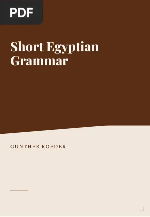 Short Egyptian Grammar