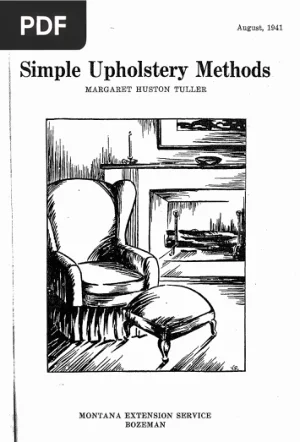 Simple Upholstery Methods