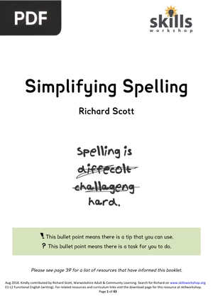 Simplifying Spelling