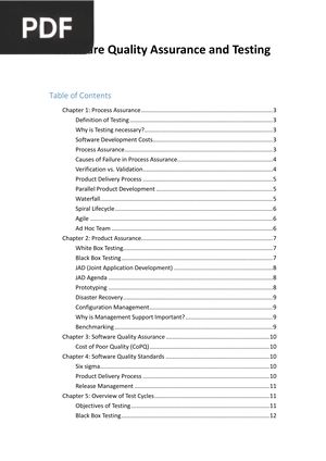 Software Quality Assurance and Testing