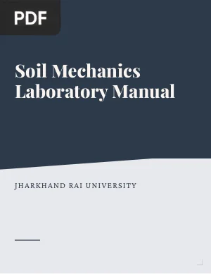 Soil Mechanics Laboratory Manual