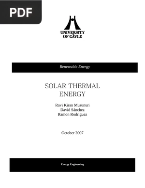 Solar Thermal Energy