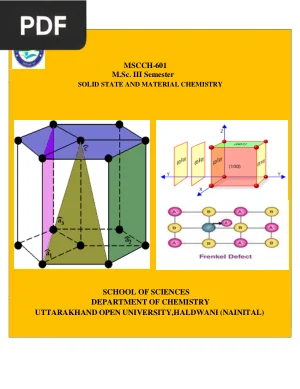 Solid State and Material Chemistry
