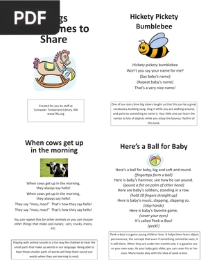 Songs and Rhymes to Share