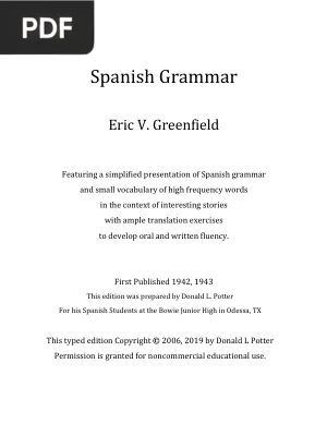 Spanish Grammar