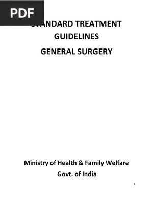 Standard Treatment Guidelines General Surgery