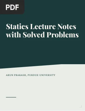 Statics Lecture Notes with Solved Problems