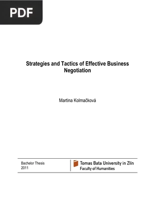 Strategies and Tactics of Effective Business Negotiation