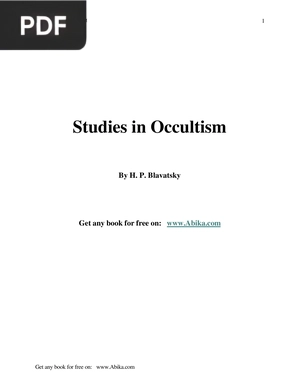 Studies in Occultism