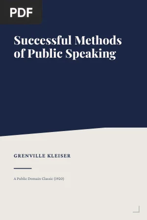 Successful Methods of Public Speaking