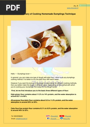 Summary of cooking homemade Dumplings Technique