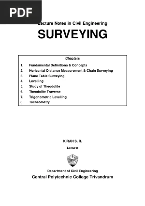 Surveying: Lecture Notes in Civil Engineering