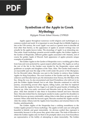 Symbolism of the Apple in Greek Mythology