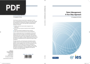 Talent Management: A four-step aproach