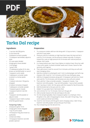 Tarka Dal recipe