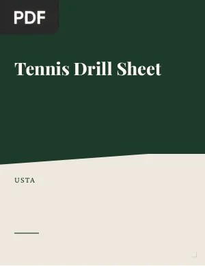 Tennis Drill Sheet
