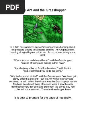 The Ant and the Grasshopper