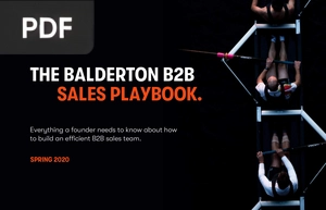 The balderton B2B sales playbook