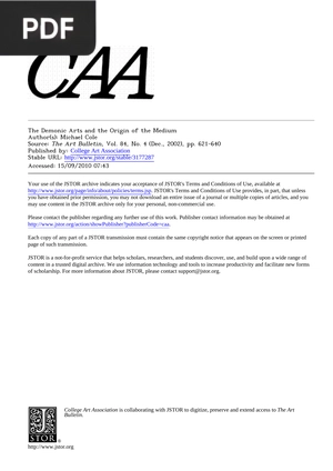 The Demonic Arts and the Origin of the Medium