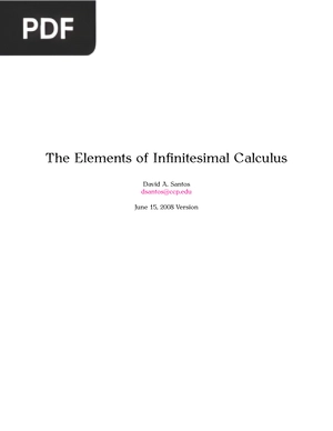 The Elements of Infinitesimal Calculus