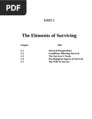 The Elements of Surviving