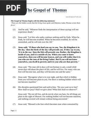 The Gospel of Thomas