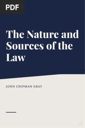 The Nature and Sources of the Law