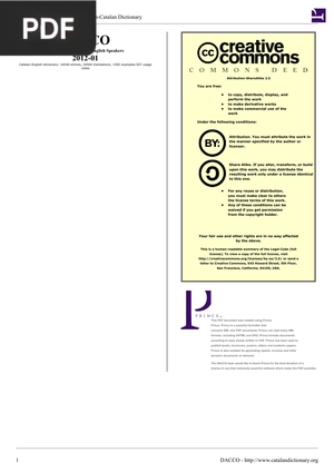 The Open Source English-Catalan Dictionary