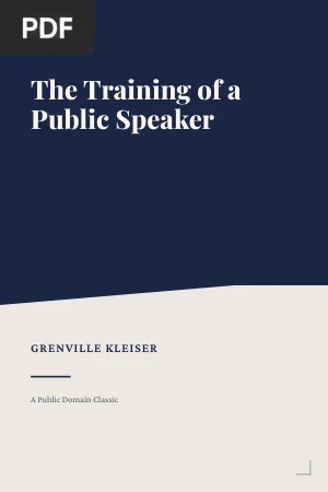 The Training of a Public Speaker