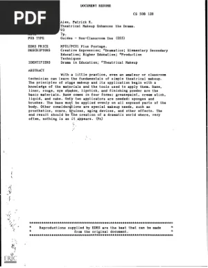 Theatrical Makeup Enhances the Drama