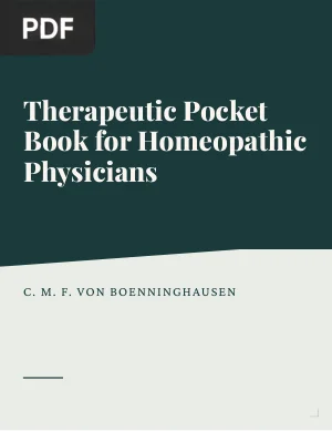 Therapeutic Pocket Book for Homeopathic Physicians