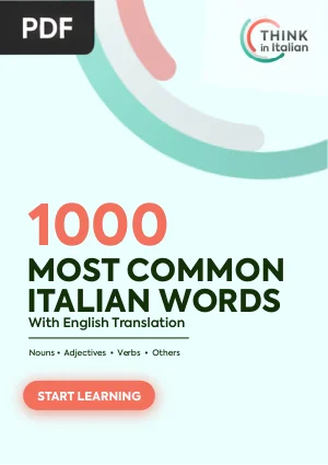 Top 1000 Most Common Italian Words