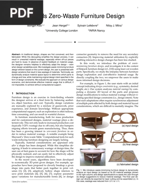 Towards Zero Waste Furniture Design