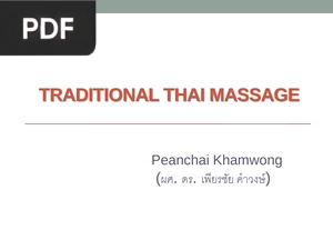 Traditional thai Massage