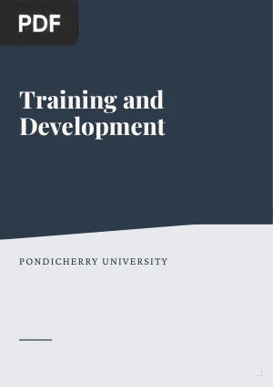 Training and Development