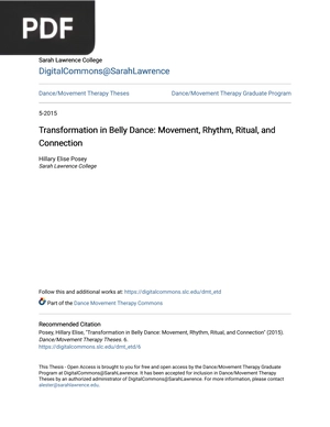 Transformation in Belly Dance: Movement, Rhythm, Ritual, and Connection