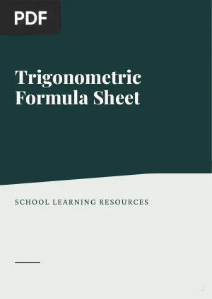 Trigonometric Formula Sheet