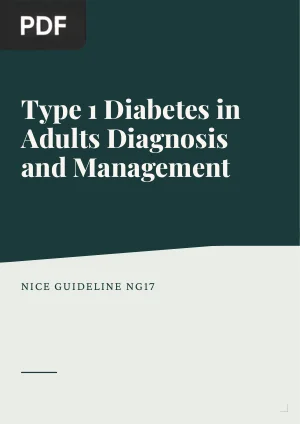Type 1 Diabetes in Adults Diagnosis and Management