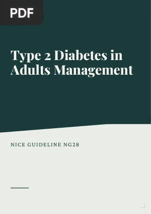 Type 2 Diabetes in Adults Management