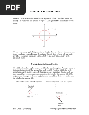Unit Circle Trigonometry
