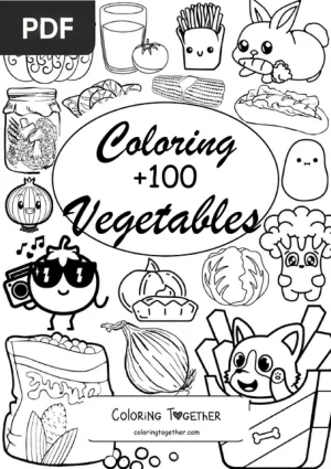 Vegetables Coloring Book