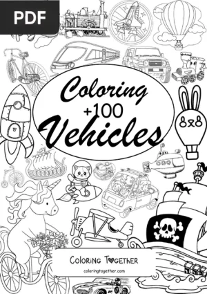 Vehicles Coloring Book