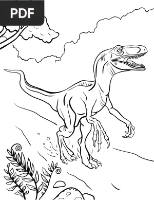Velociraptor Coloring Page