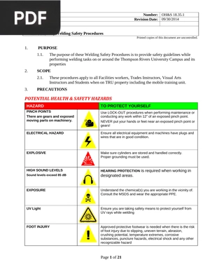 Welding Safety Procedures