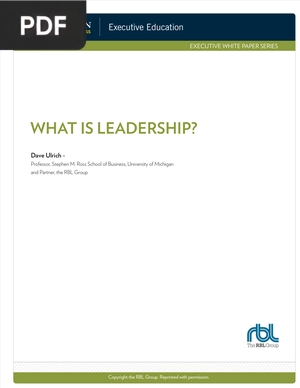 What is leadership?