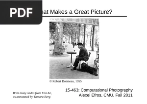 What Makes a Great Picture?